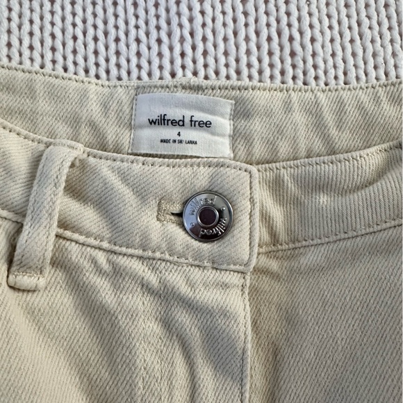 Aritzia Wilfred Free Cream Straight Leg Jeans Size 4 - Picture 4 of 7